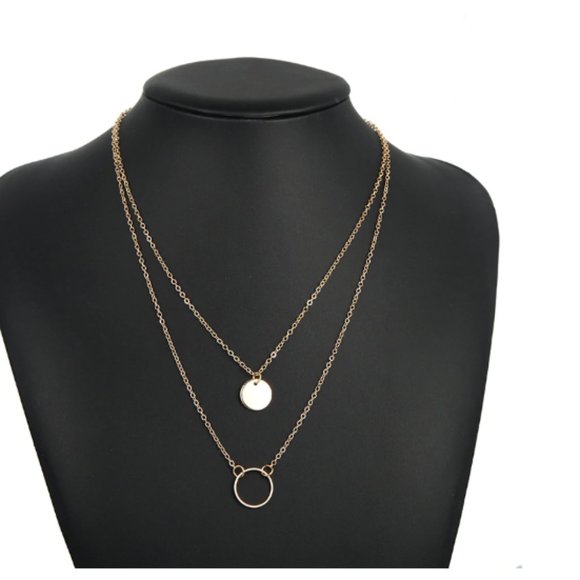 Minimalist "Bad Karma, Good Karma" Circle Necklace - Picture 6 of 8